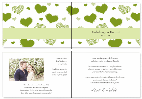  Einladungskarten Hochzeit, Hochzeitseinladungen, Hochzeitskarten, Einladungen f&uuml;r Hochzeit