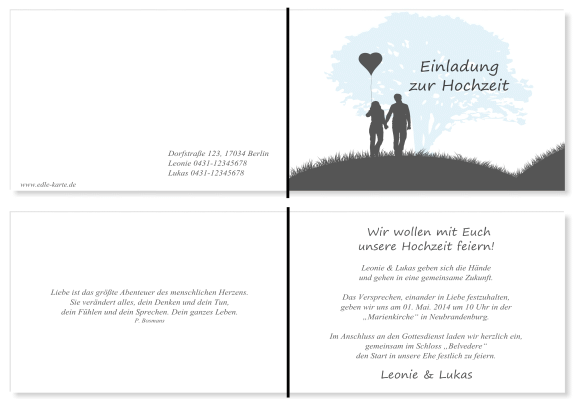  Einladungskarten Hochzeit, Hochzeitseinladungen, Hochzeitskarten, Einladungen für Hochzeit