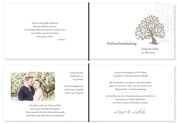  Einladungskarten Hochzeit, Hochzeitseinladungen, Hochzeitskarten, Einladungen f&uuml;r Hochzeit
