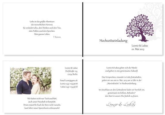  Einladungskarten Hochzeit, Hochzeitseinladungen, Hochzeitskarten, Einladungen f&uuml;r Hochzeit