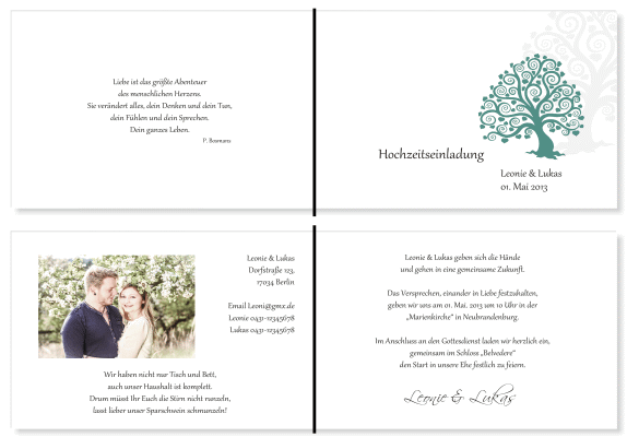  Einladungskarten Hochzeit, Hochzeitseinladungen, Hochzeitskarten, Einladungen f&uuml;r Hochzeit