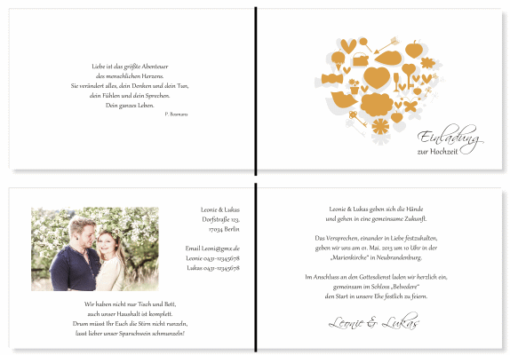  Einladungskarten Hochzeit, Hochzeitseinladungen, Hochzeitskarten, Einladungen f&uuml;r Hochzeit