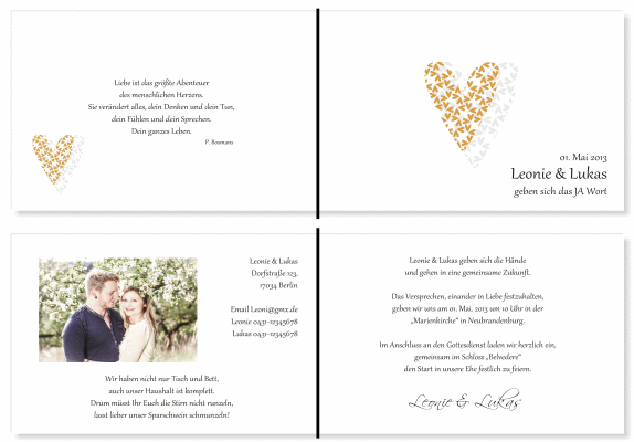  Einladungskarten Hochzeit, Hochzeitseinladungen, Hochzeitskarten, Einladungen f&uuml;r Hochzeit