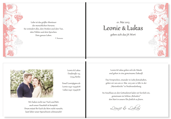  Einladungskarten Hochzeit, Hochzeitseinladungen, Hochzeitskarten, Einladungen f&uuml;r Hochzeit