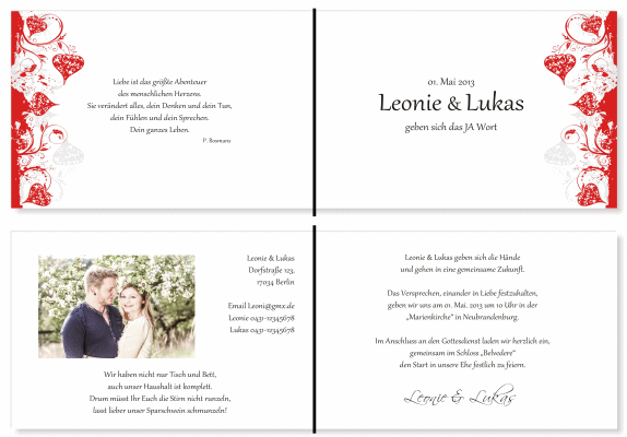  Einladungskarten Hochzeit, Hochzeitseinladungen, Hochzeitskarten, Einladungen f&uuml;r Hochzeit