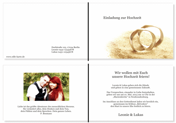  Einladungskarten Hochzeit, Hochzeitseinladungen, Hochzeitskarten, Einladungen für Hochzeit