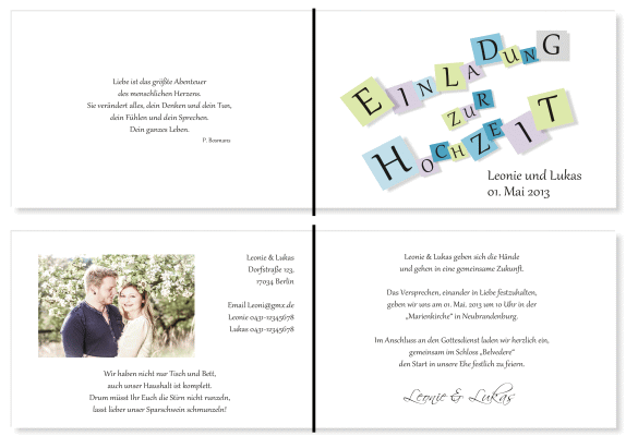  Einladungskarten Hochzeit, Hochzeitseinladungen, Hochzeitskarten, Einladungen für Hochzeit