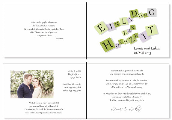  Einladungskarten Hochzeit, Hochzeitseinladungen, Hochzeitskarten, Einladungen für Hochzeit