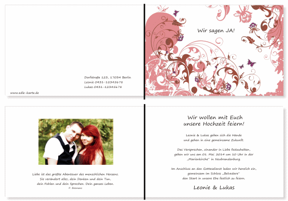  Einladungskarten Hochzeit, Hochzeitseinladungen, Hochzeitskarten, Einladungen für Hochzeit