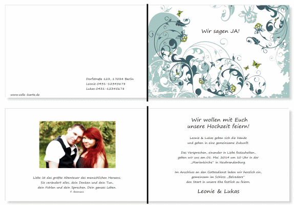  Einladungskarten Hochzeit, Hochzeitseinladungen, Hochzeitskarten, Einladungen für Hochzeit