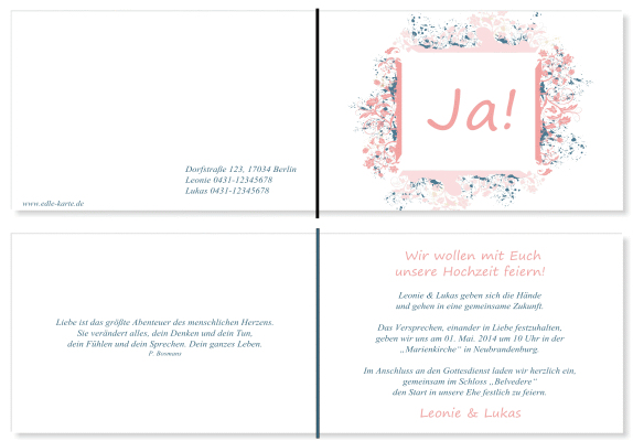  Einladungskarten Hochzeit, Hochzeitseinladungen, Hochzeitskarten, Einladungen für Hochzeit