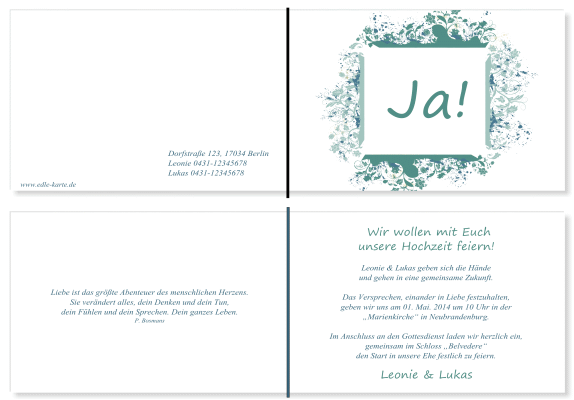  Einladungskarten Hochzeit, Hochzeitseinladungen, Hochzeitskarten, Einladungen für Hochzeit