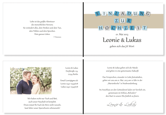  Einladungskarten Hochzeit, Hochzeitseinladungen, Hochzeitskarten, Einladungen für Hochzeit