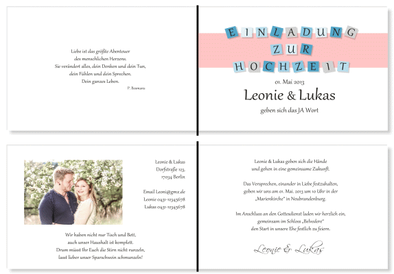  Einladungskarten Hochzeit, Hochzeitseinladungen, Hochzeitskarten, Einladungen für Hochzeit