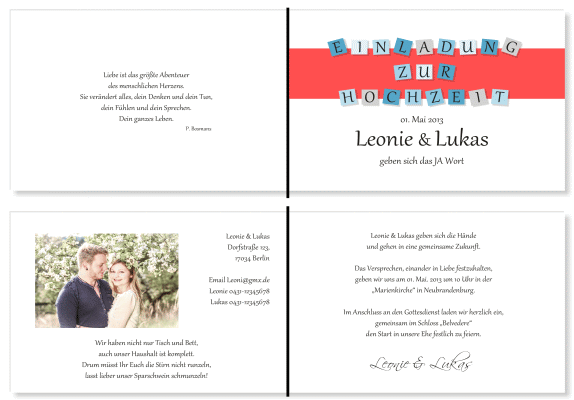  Einladungskarten Hochzeit, Hochzeitseinladungen, Hochzeitskarten, Einladungen für Hochzeit