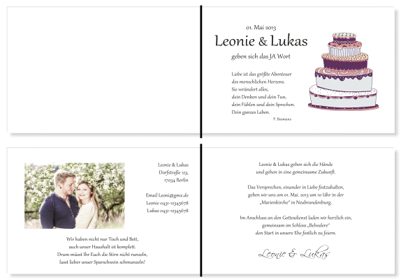  Einladungskarten Hochzeit, Hochzeitseinladungen, Hochzeitskarten, Einladungen für Hochzeit