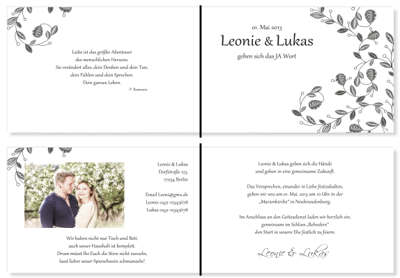  Einladungskarten Hochzeit, Hochzeitseinladungen, Hochzeitskarten, Einladungen f&uuml;r Hochzeit