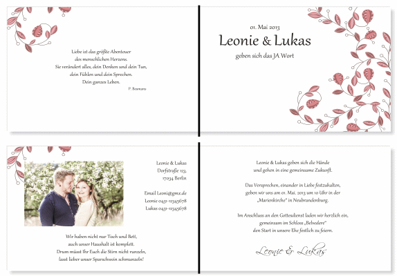  Einladungskarten Hochzeit, Hochzeitseinladungen, Hochzeitskarten, Einladungen f&uuml;r Hochzeit