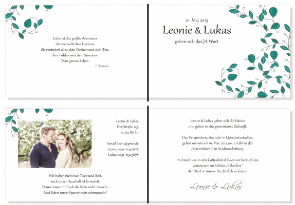  Einladungskarten Hochzeit, Hochzeitseinladungen, Hochzeitskarten, Einladungen f&uuml;r Hochzeit