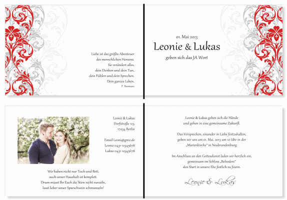  Einladungskarten Hochzeit, Hochzeitseinladungen, Hochzeitskarten, Einladungen f&uuml;r Hochzeit