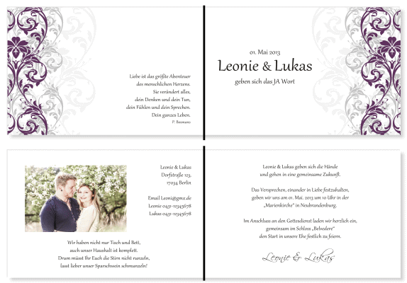  Einladungskarten Hochzeit, Hochzeitseinladungen, Hochzeitskarten, Einladungen f&uuml;r Hochzeit