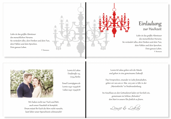  Einladungskarten Hochzeit, Hochzeitseinladungen, Hochzeitskarten, Einladungen f&uuml;r Hochzeit
