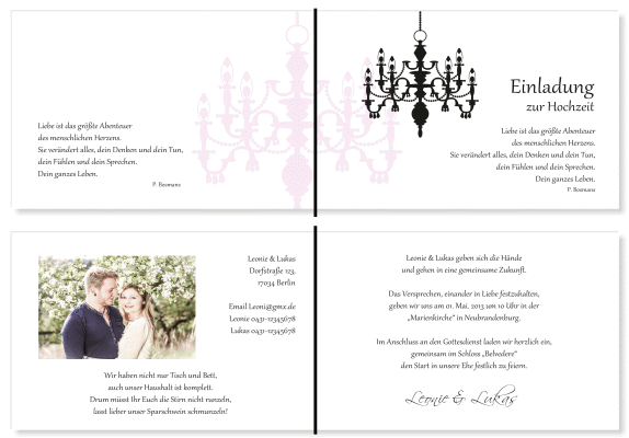  Einladungskarten Hochzeit, Hochzeitseinladungen, Hochzeitskarten, Einladungen f&uuml;r Hochzeit