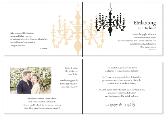  Einladungskarten Hochzeit, Hochzeitseinladungen, Hochzeitskarten, Einladungen f&uuml;r Hochzeit