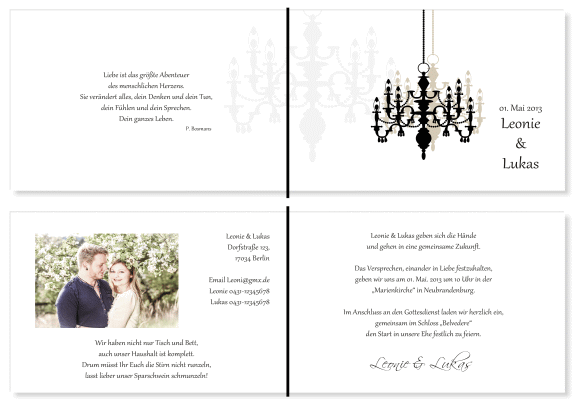  Einladungskarten Hochzeit, Hochzeitseinladungen, Hochzeitskarten, Einladungen f&uuml;r Hochzeit