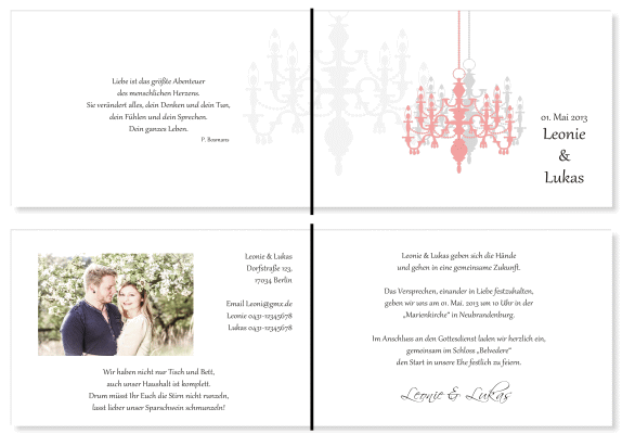 Einladungskarten Hochzeit, Hochzeitseinladungen, Hochzeitskarten, Einladungen f&uuml;r Hochzeit