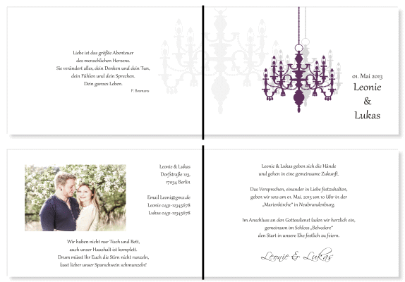  Einladungskarten Hochzeit, Hochzeitseinladungen, Hochzeitskarten, Einladungen f&uuml;r Hochzeit