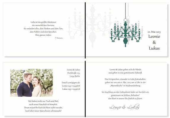  Einladungskarten Hochzeit, Hochzeitseinladungen, Hochzeitskarten, Einladungen f&uuml;r Hochzeit