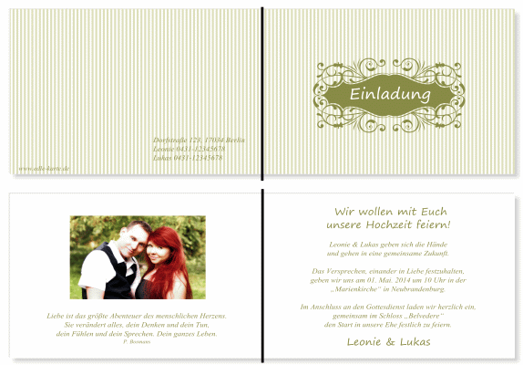  Einladungskarten Hochzeit, Hochzeitseinladungen, Hochzeitskarten, Einladungen f&uuml;r Hochzeit