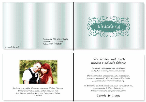  Einladungskarten Hochzeit, Hochzeitseinladungen, Hochzeitskarten, Einladungen f&uuml;r Hochzeit