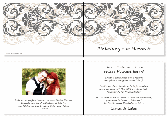 Einladungskarten Hochzeit, Hochzeitseinladungen, Hochzeitskarten, Einladungen f&uuml;r Hochzeit
