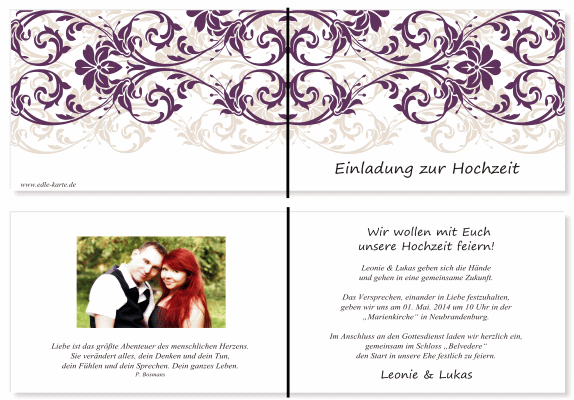  Einladungskarten Hochzeit, Hochzeitseinladungen, Hochzeitskarten, Einladungen f&uuml;r Hochzeit