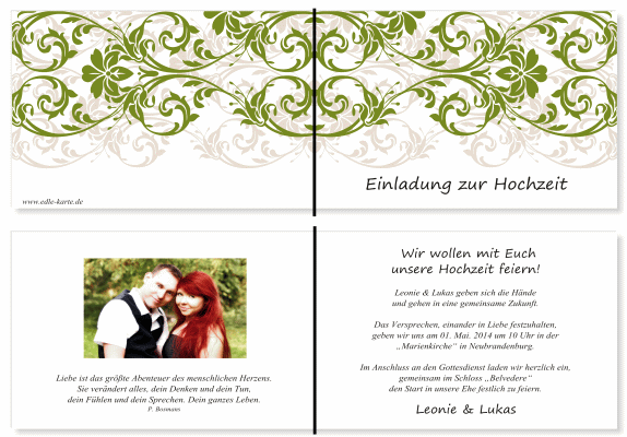  Einladungskarten Hochzeit, Hochzeitseinladungen, Hochzeitskarten, Einladungen f&uuml;r Hochzeit