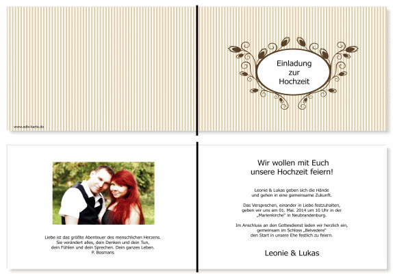  Einladungskarten Hochzeit, Hochzeitseinladungen, Hochzeitskarten, Einladungen f&uuml;r Hochzeit