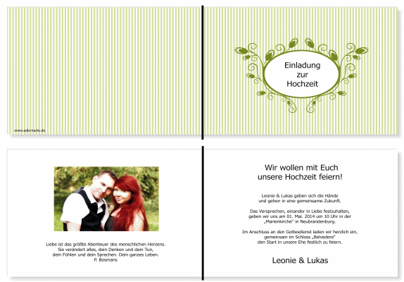  Einladungskarten Hochzeit, Hochzeitseinladungen, Hochzeitskarten, Einladungen f&uuml;r Hochzeit