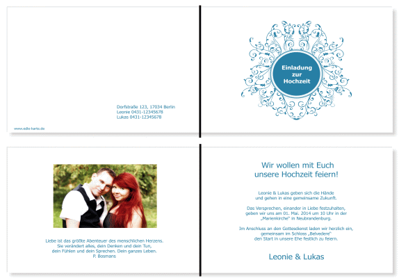  Einladungskarten Hochzeit, Hochzeitseinladungen, Hochzeitskarten, Einladungen f&uuml;r Hochzeit