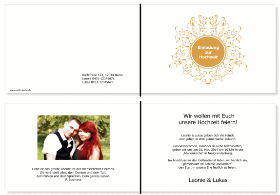  Einladungskarten Hochzeit, Hochzeitseinladungen, Hochzeitskarten, Einladungen f&uuml;r Hochzeit