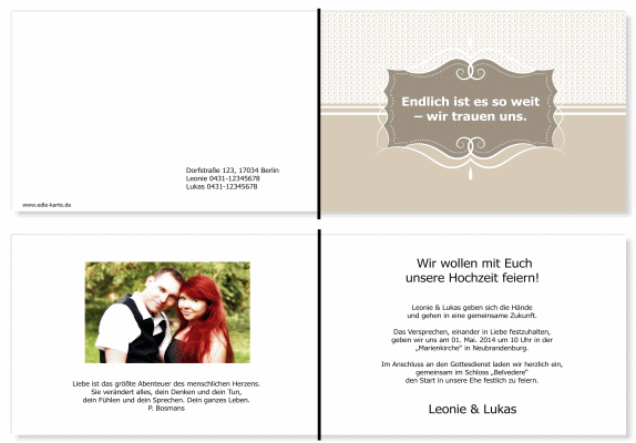  Einladungskarten Hochzeit, Hochzeitseinladungen, Hochzeitskarten, Einladungen f&uuml;r Hochzeit