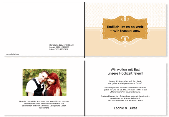  Einladungskarten Hochzeit, Hochzeitseinladungen, Hochzeitskarten, Einladungen f&uuml;r Hochzeit