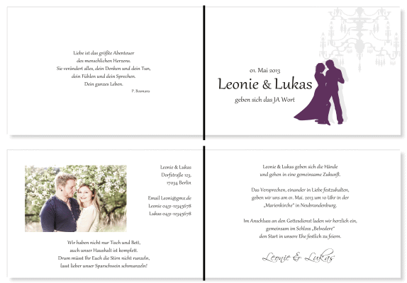  Einladungskarten Hochzeit, Hochzeitseinladungen, Hochzeitskarten, Einladungen f&uuml;r Hochzeit