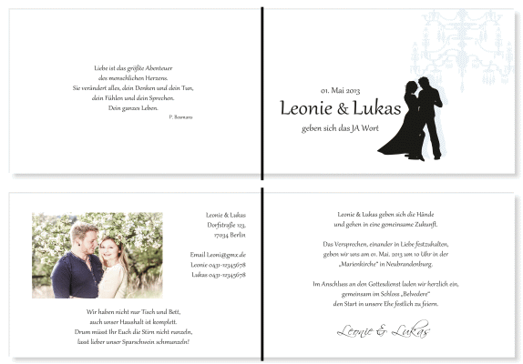  Einladungskarten Hochzeit, Hochzeitseinladungen, Hochzeitskarten, Einladungen f&uuml;r Hochzeit