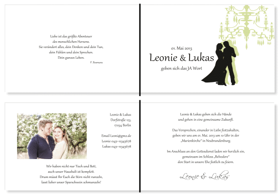  Einladungskarten Hochzeit, Hochzeitseinladungen, Hochzeitskarten, Einladungen f&uuml;r Hochzeit