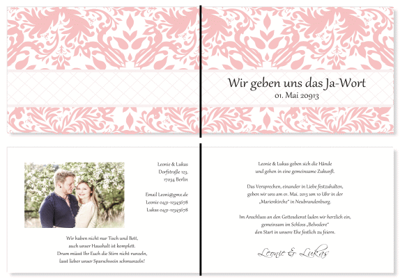  Einladungskarten Hochzeit, Hochzeitseinladungen, Hochzeitskarten, Einladungen f&uuml;r Hochzeit