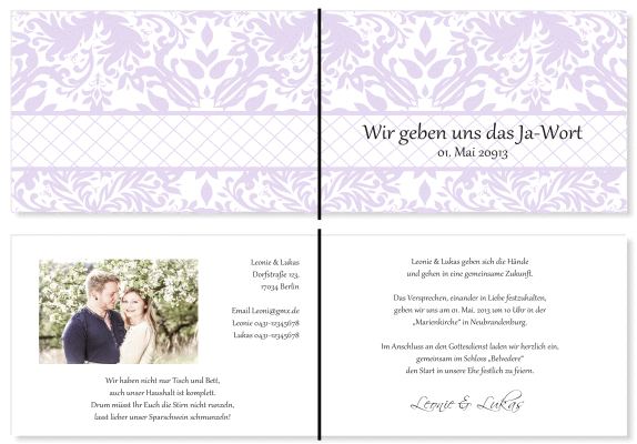  Einladungskarten Hochzeit, Hochzeitseinladungen, Hochzeitskarten, Einladungen f&uuml;r Hochzeit
