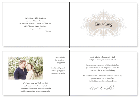  Einladungskarten Hochzeit, Hochzeitseinladungen, Hochzeitskarten, Einladungen f&uuml;r Hochzeit
