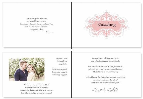  Einladungskarten Hochzeit, Hochzeitseinladungen, Hochzeitskarten, Einladungen f&uuml;r Hochzeit